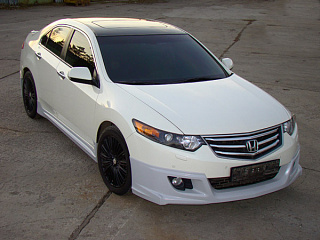 Пороги "Mugen Style" Honda Accord 8 (VIII) / Acura TSX (CU/CW) (2008-2013) + УСТАНОВОЧНЫЙ КОМПЛЕКТ