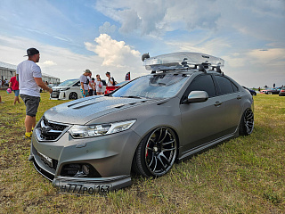 Юбка переднего бампера Modulo Honda Accord 8 (VIII) / Acura TSX (CU/CW) (2008-2013) + УСТАНОВОЧНЫЙ КОМПЛЕКТ