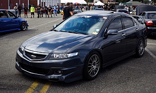 Юбка переднего бампера Mugen Style (рестайл) для Honda Accord 7 (VII) / ACURA TSX (2006-2008)