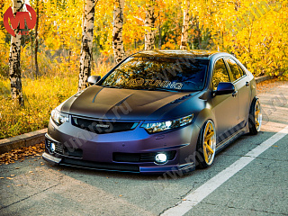 Пороги "Mugen Style" Honda Accord 8 (VIII) / Acura TSX (CU/CW) (2008-2013) + УСТАНОВОЧНЫЙ КОМПЛЕКТ