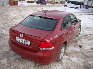 BLACKOUT EDITION Козырек на заднее стекло (черный глянец) VW Polo Sedan (2010 - 2020) + УСТАНОВОЧНЫЙ КОМПЛЕКТ