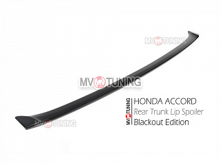 BLACKOUT EDITION. Спойлер лип на крышку багажника крашенный Черный глянец Honda Accord 8 (VIII) / Acura TSX (CU) (2008-2013) + УСТАНОВОЧНЫЙ КОМПЛЕКТ
